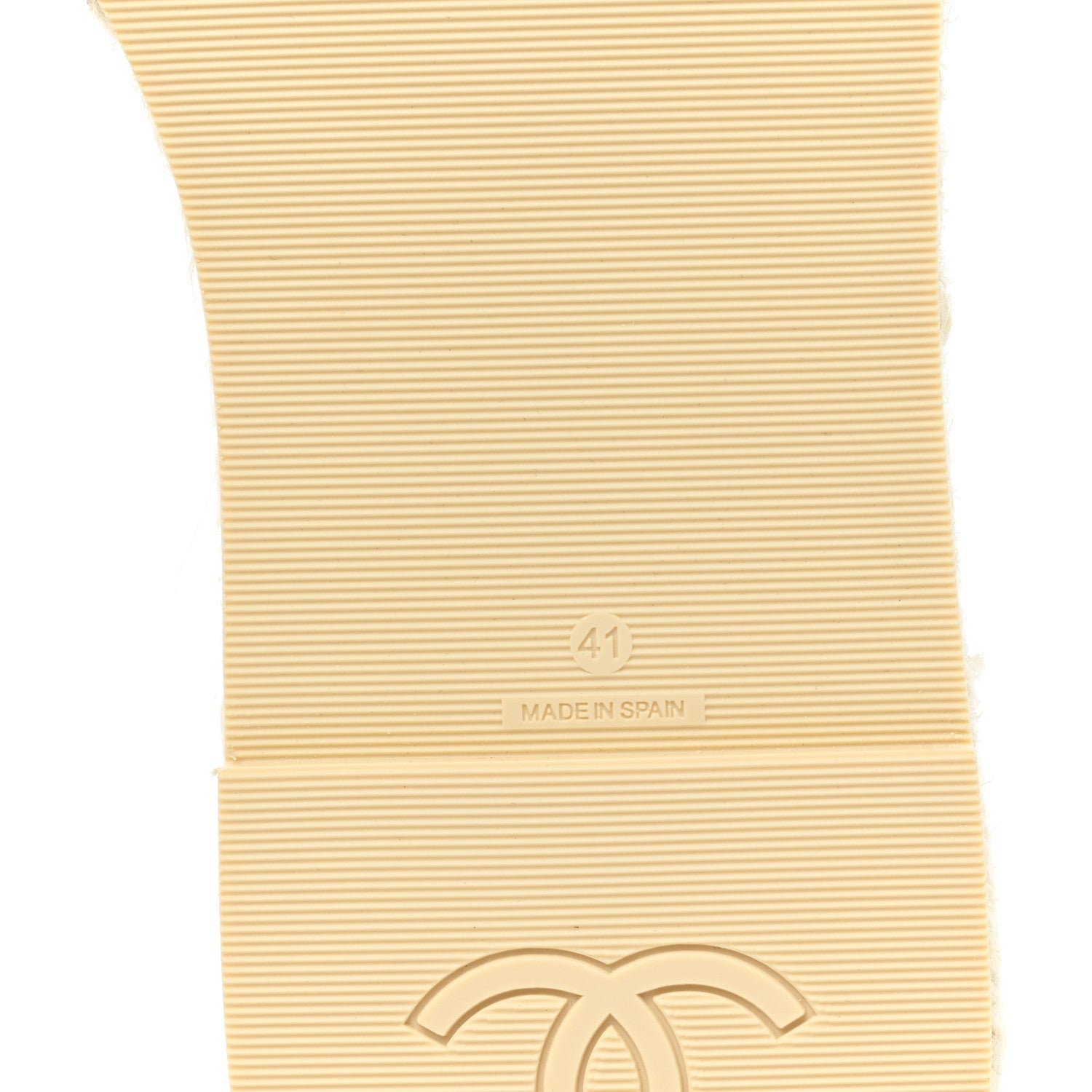 Chanel Lambskin CC Espadrille Slip On Sandals 41 White 6 of 10