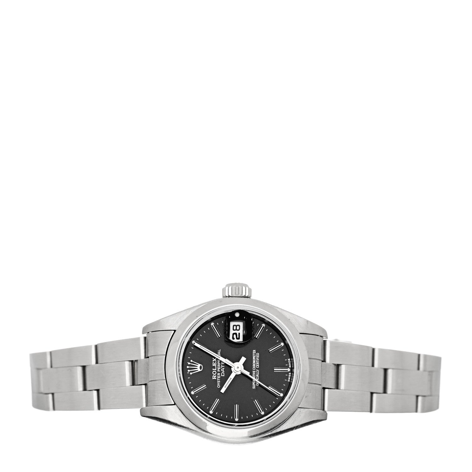 Rolex Stainless Steel 26mm Oyster Perpetual Date Watch Black 79160 2 of 4