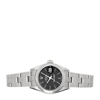 Rolex Stainless Steel 26mm Oyster Perpetual Date Watch Black 79160 2 of 4