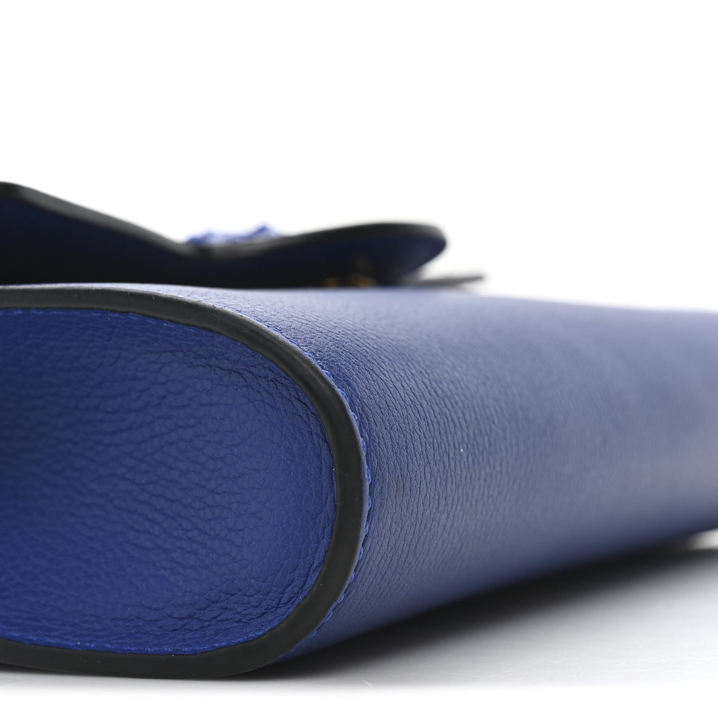 Grained Calfskin La Medusa Crossbody Bag Lapis