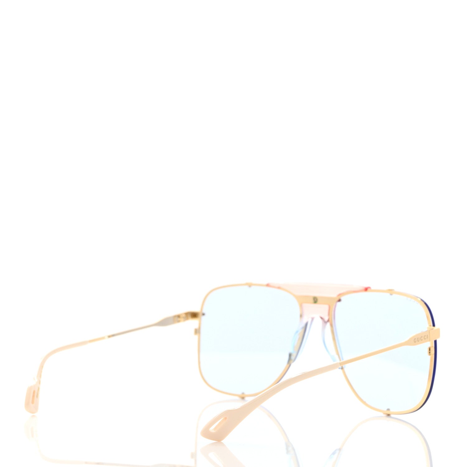 Gucci Metal Square Frame Sunglasses GG0739S Blue 4 of 8