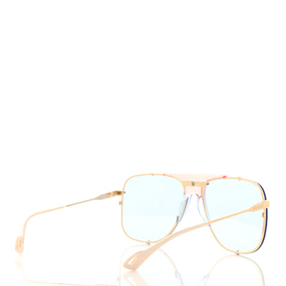 Gucci Metal Square Frame Sunglasses GG0739S Blue 4 of 8