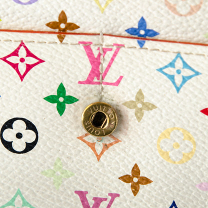 Louis Vuitton Monogram Multicolor Sarah Wallet White 9 of 9