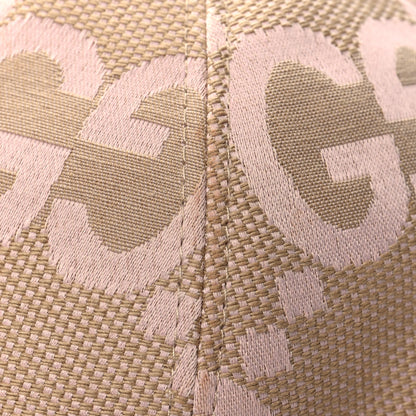 Gucci Monogram Jumbo GG Mosteri Baseball Hat S 56 Beige Light Pink 9 of 10