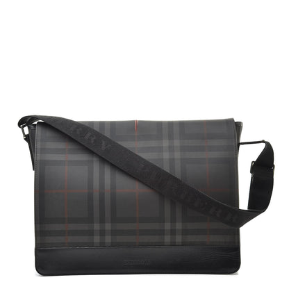Burberry Nylon Smoked Check Messenger Bag 1 of 17