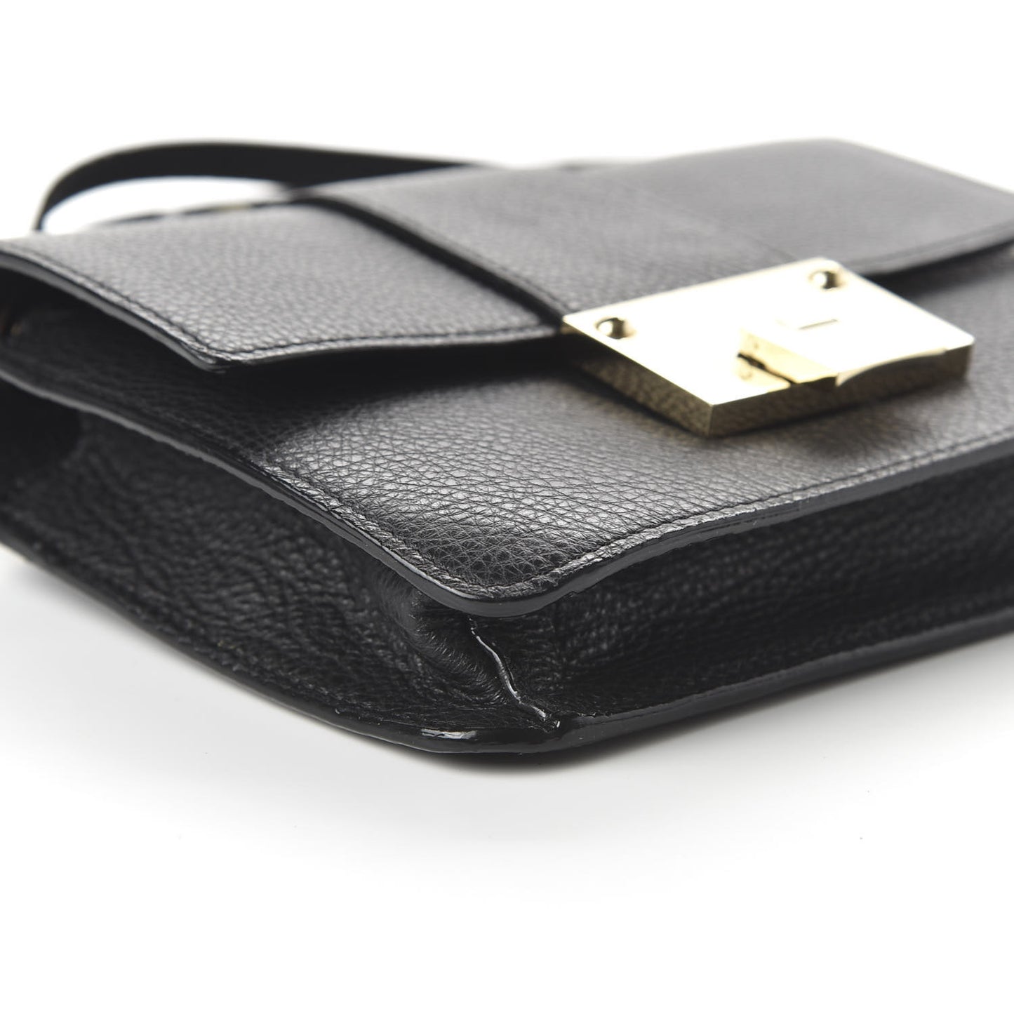 Grainy Pebbled Rebel Crossbody Bag Black