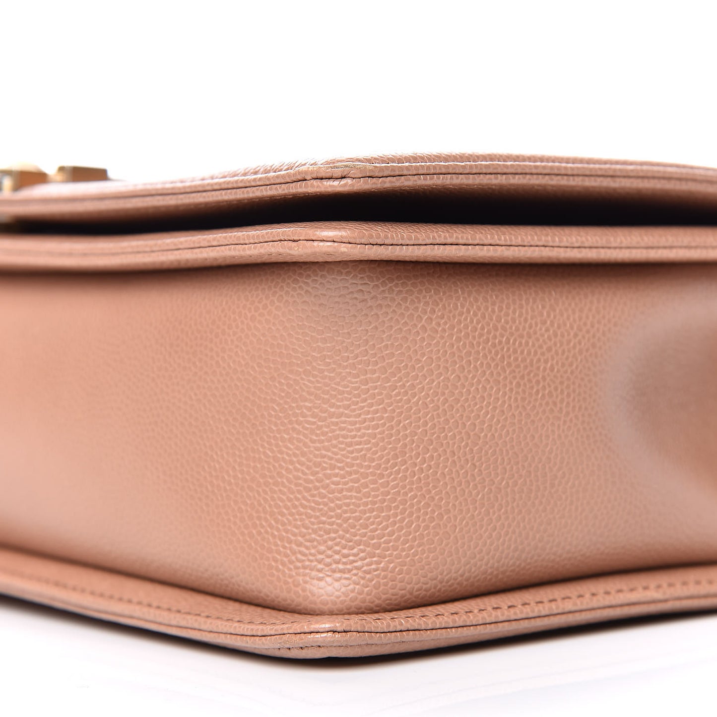 Caviar Chevron Quilted New Medium Boy Flap Light Brown