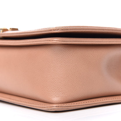 Chanel Caviar Chevron Quilted New Medium Boy Flap Light Brown 10 of 11