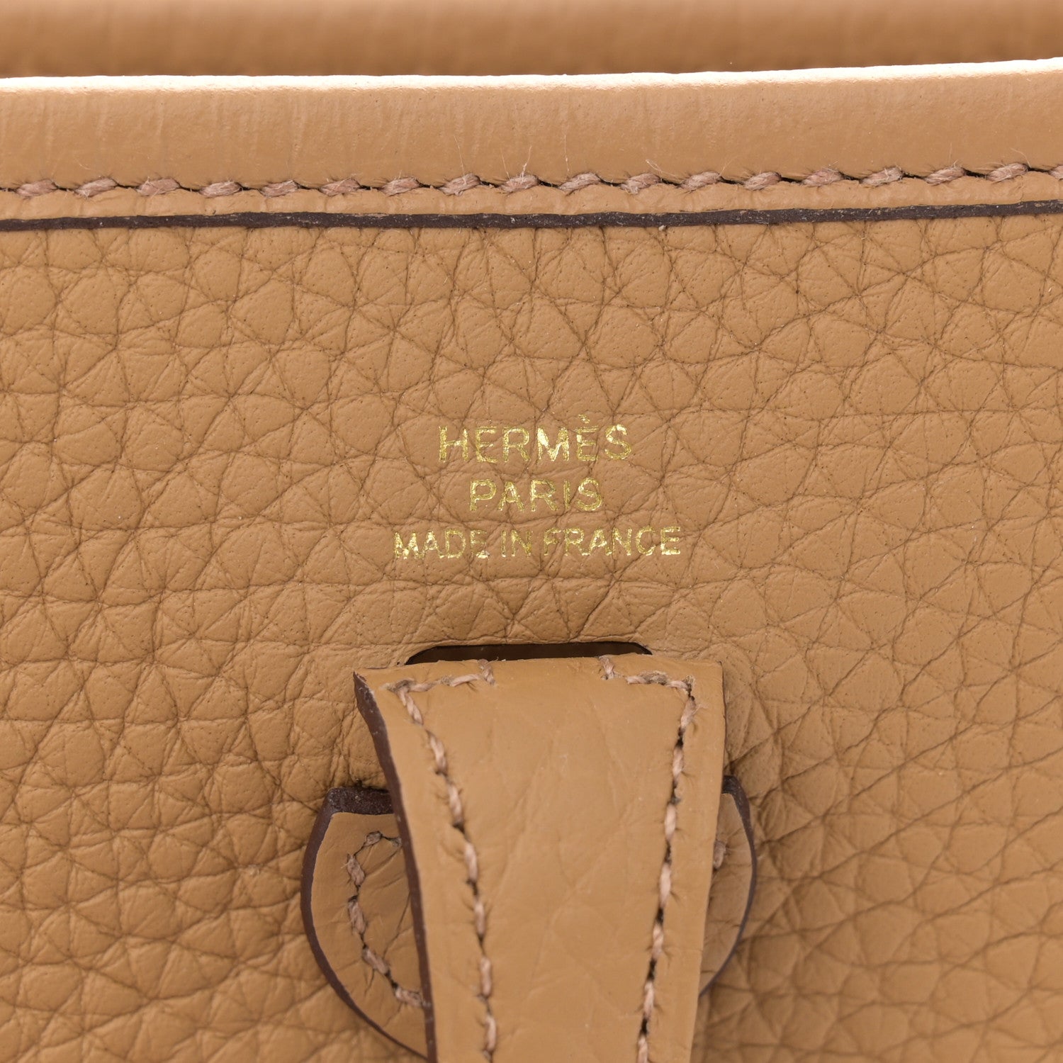 Hermes Taurillon Clemence Evelyne TPM Biscuit 6 of 12