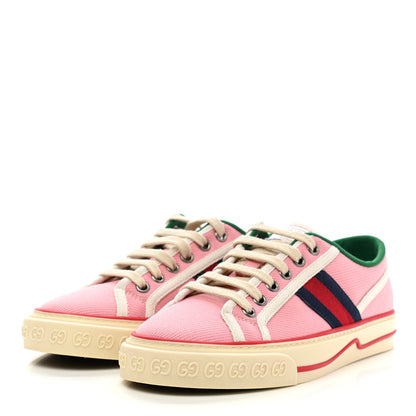 Gucci Canvas Web Womens 1977 Tennis Sneakers 36.5 Wild Rose Mystic White 3 of 7