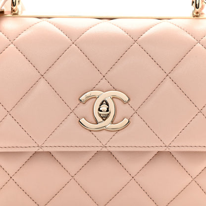 Chanel Lambskin Quilted Small Trendy CC Dual Handle Flap Bag Light Beige 7 of 10