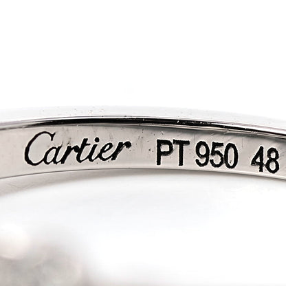Cartier Platinum Diamond .28ct Ballerine Solitaire Engagement Ring 48 4.5 5 of 7