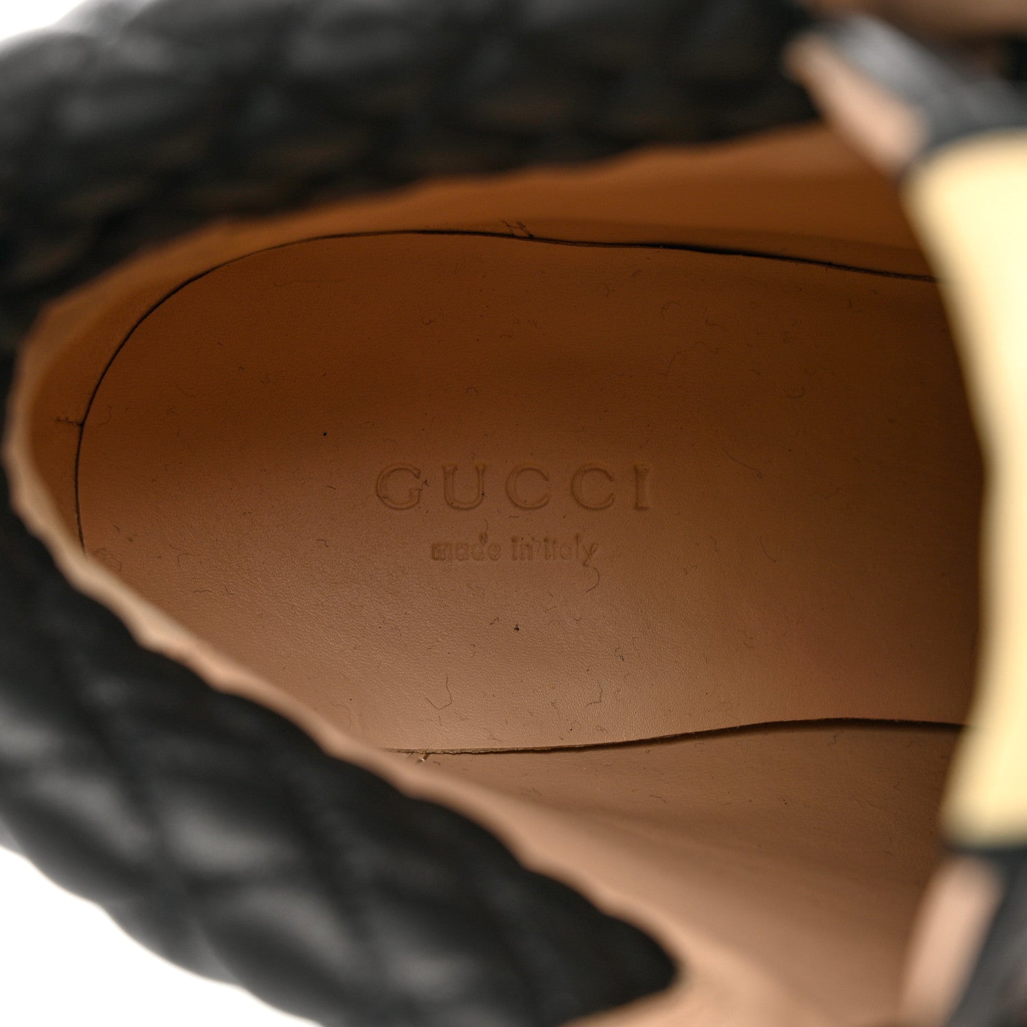 Gucci Apollo Calfskin GG Supreme Nappa Samoa Quilted Lace Up Ankle Boots 38.5 Black 7 of 9