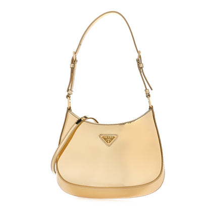 Prada Spazzolato Cleo Adjustable Strap Shoulder Bag Platino 1 of 7
