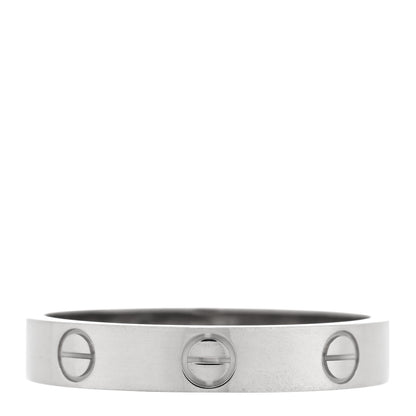 Cartier 18K White Gold 3.5mm LOVE Wedding Band Ring 57 8 1 of 4