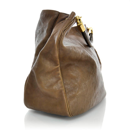 Saint Laurent Leather Large Roady Brown 6 of 10