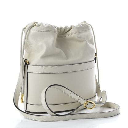 Gucci Azalea Sakai Calfskin Horsebit 1955 Drawstring Bucket Bag Mystic White 3 of 10