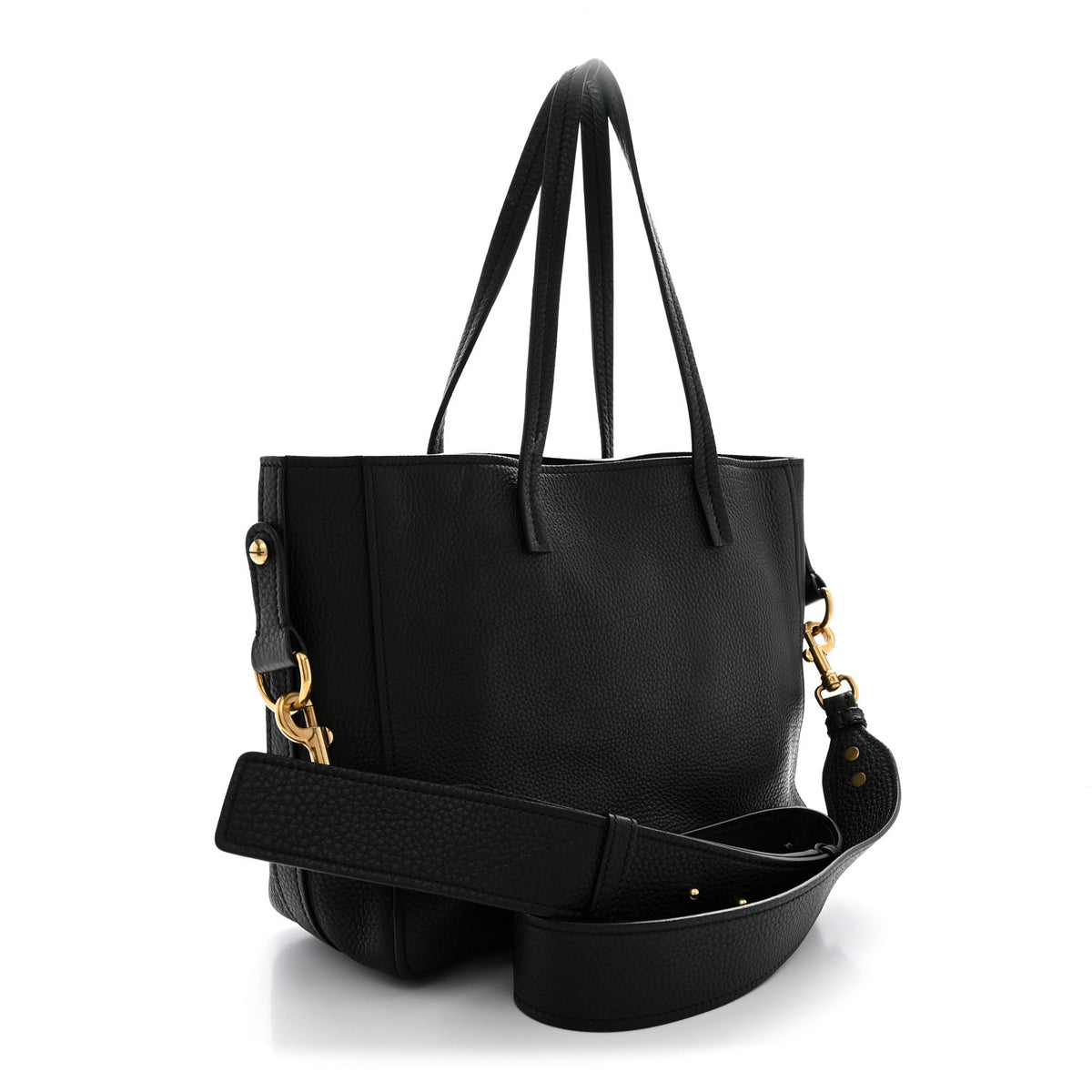Christian Dior Grained Calfskin D-Bee Shopper Black 3 of 12
