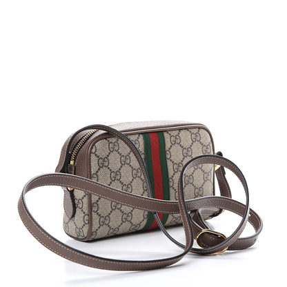 Gucci GG Supreme Monogram Web Mini Ophidia Shoulder Bag Brown 2 of 10