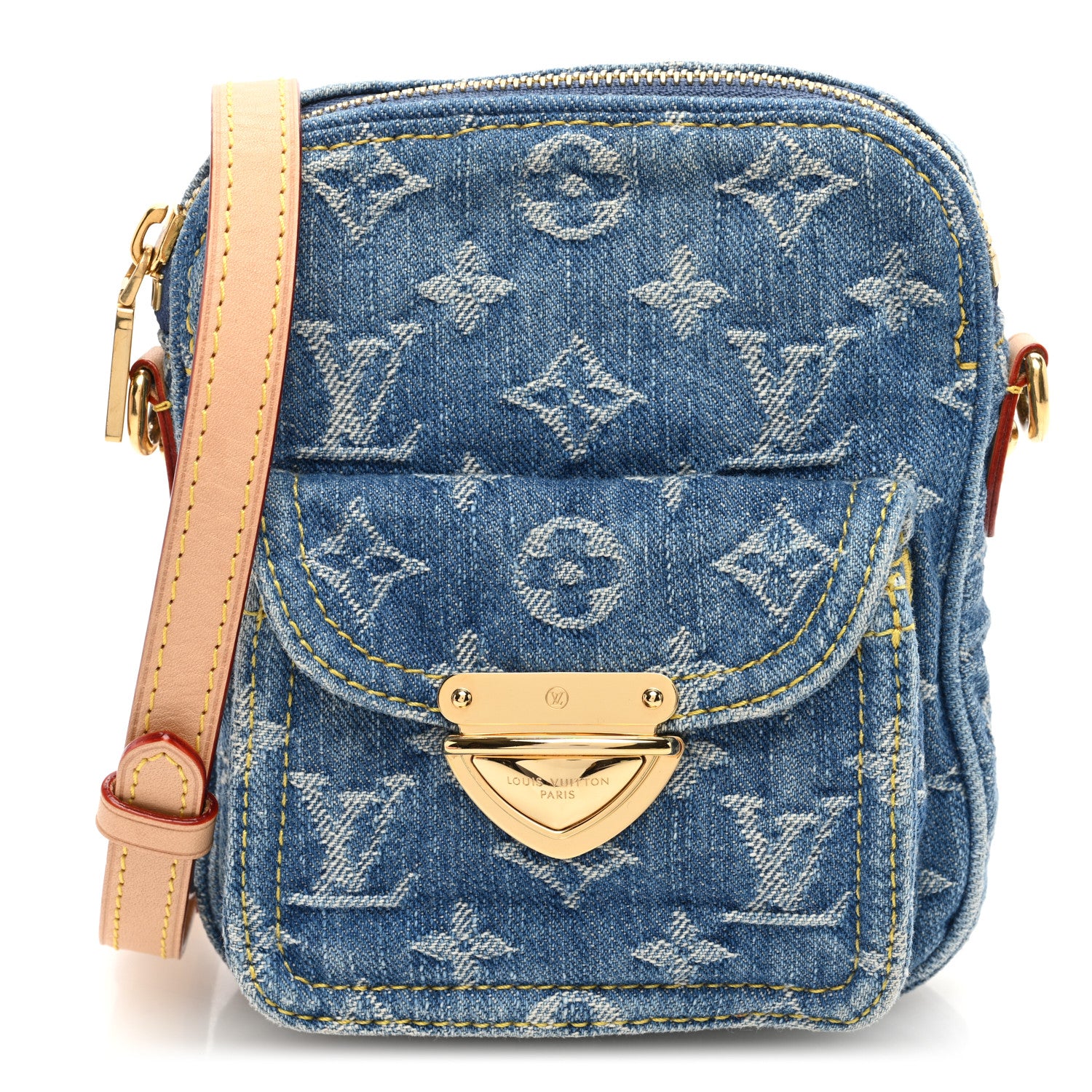 Louis Vuitton Denim Fairfax Pochette Blue 1 of 9