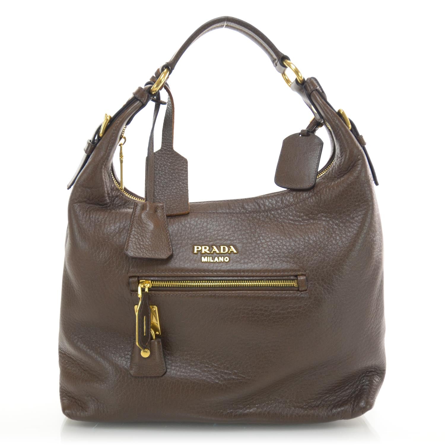 Prada Cervo Deerskin Hobo Bruciato 1 of 8