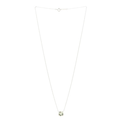 Tiffany Sterling Silver Prasiolite Sparklers Pendant Necklace 3 of 4