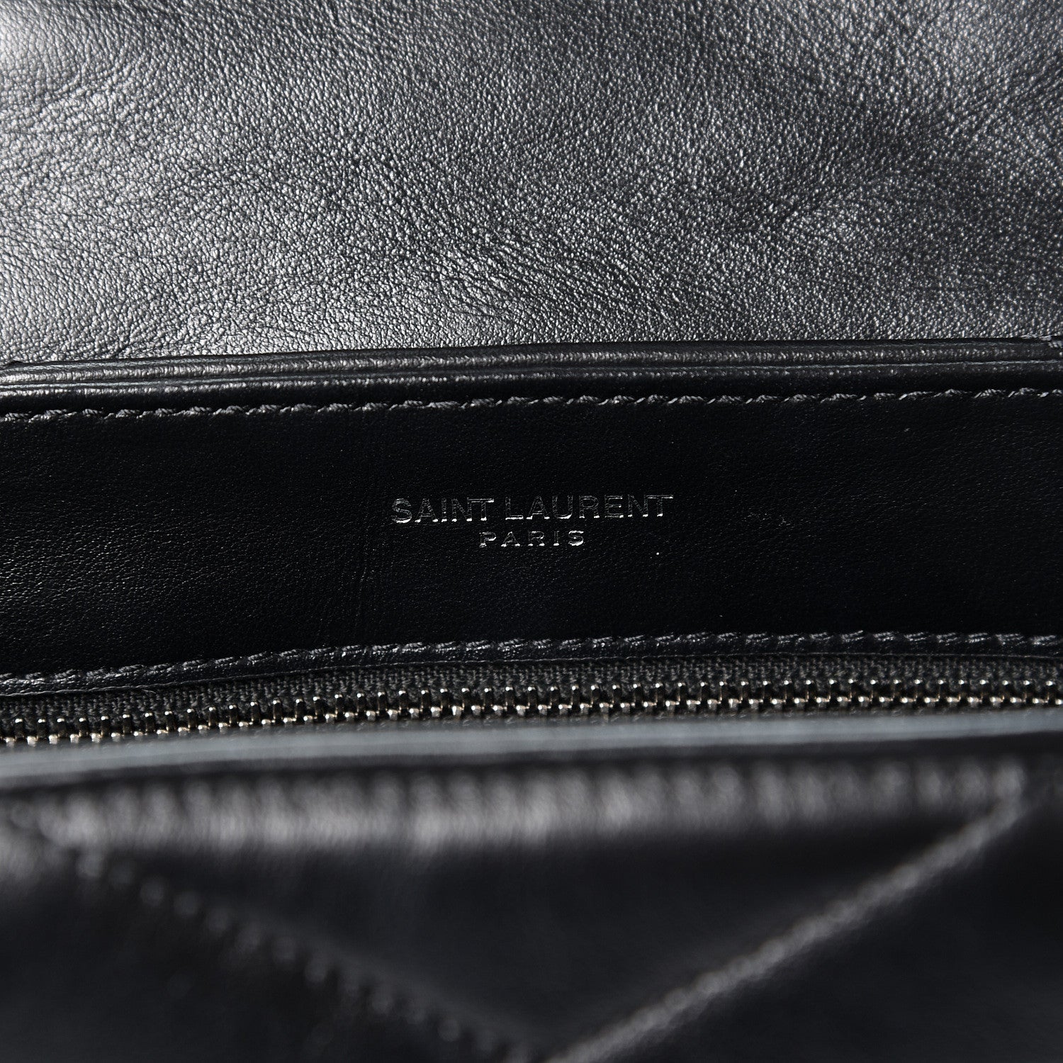 Saint Laurent Calfskin Y Quilted Monogram Toy Loulou Crossbody Bag Black 5 of 9