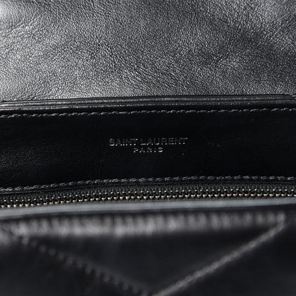 Saint Laurent Calfskin Y Quilted Monogram Toy Loulou Crossbody Bag Black 5 of 9
