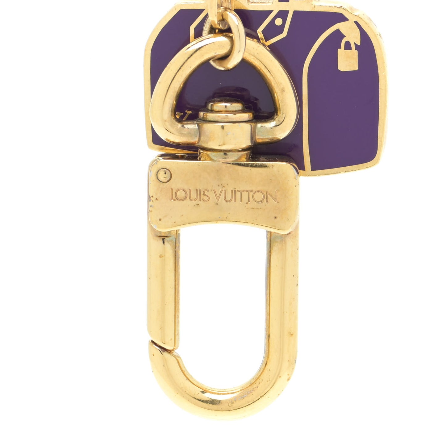Enamel Iconic Speedy Bag Charm Chain Gold
