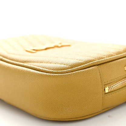 Saint Laurent Grain De Poudre Matelasse Monogram Mini Lou Camera Bag Light Chartreuse 10 of 10