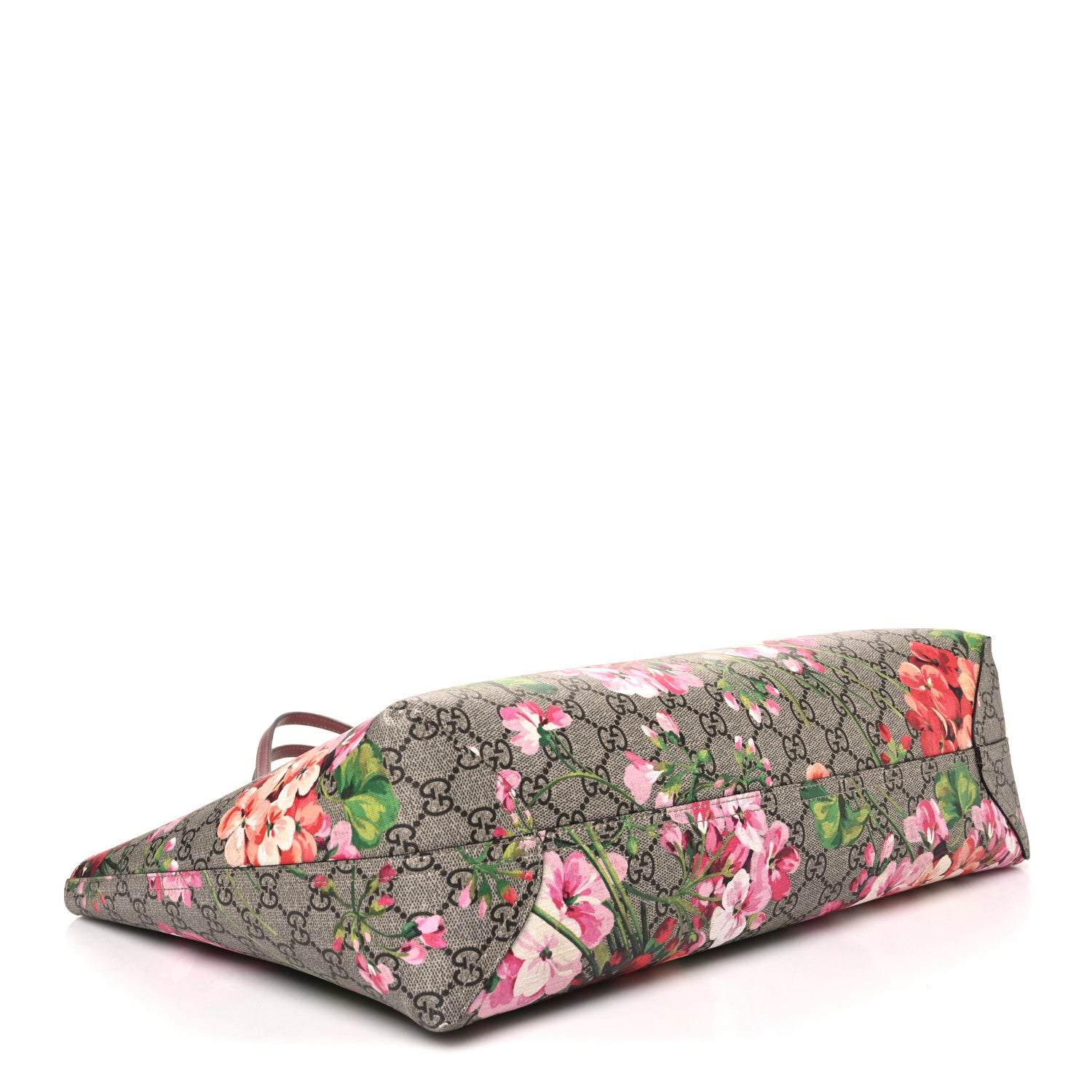 Gucci GG Supreme Monogram Blooms Large Reversible Tote Beige Multicolor Dry Rose 6 of 17