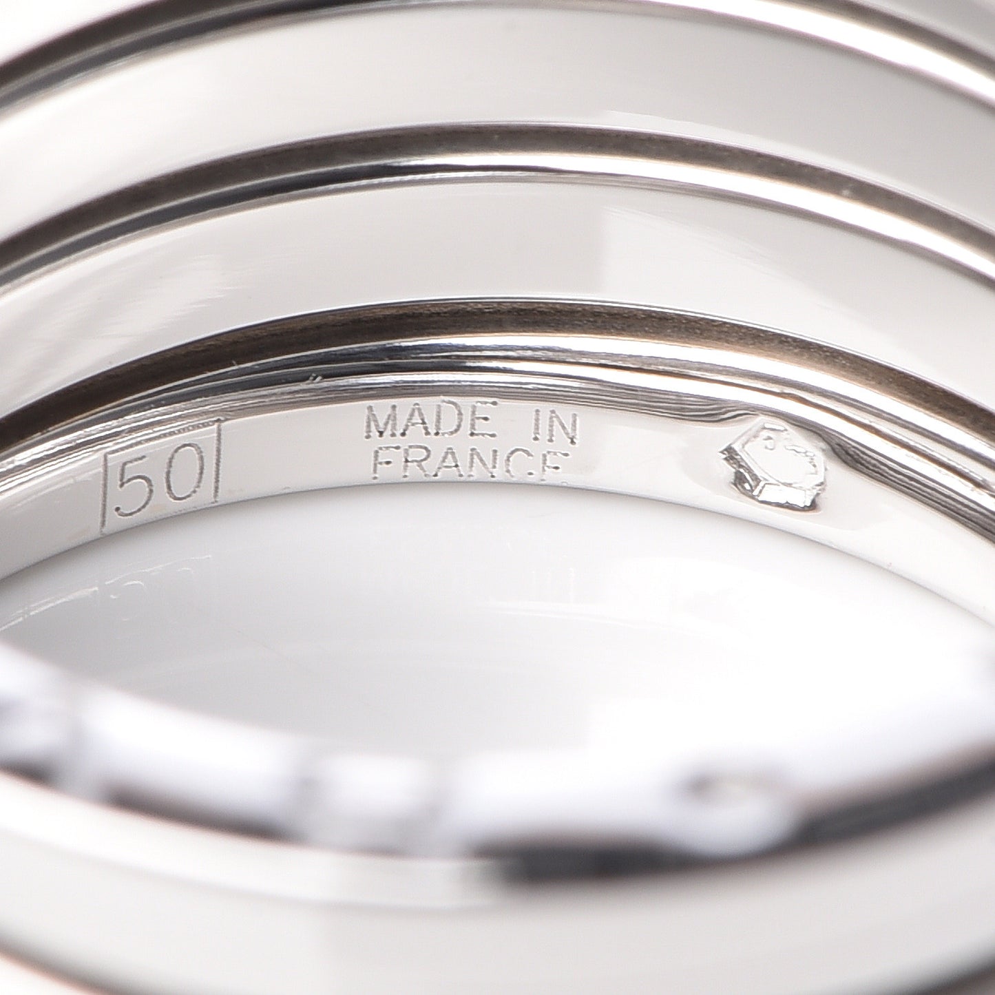18K White Gold B.Zero1 Four-Band Ring 50 5.25