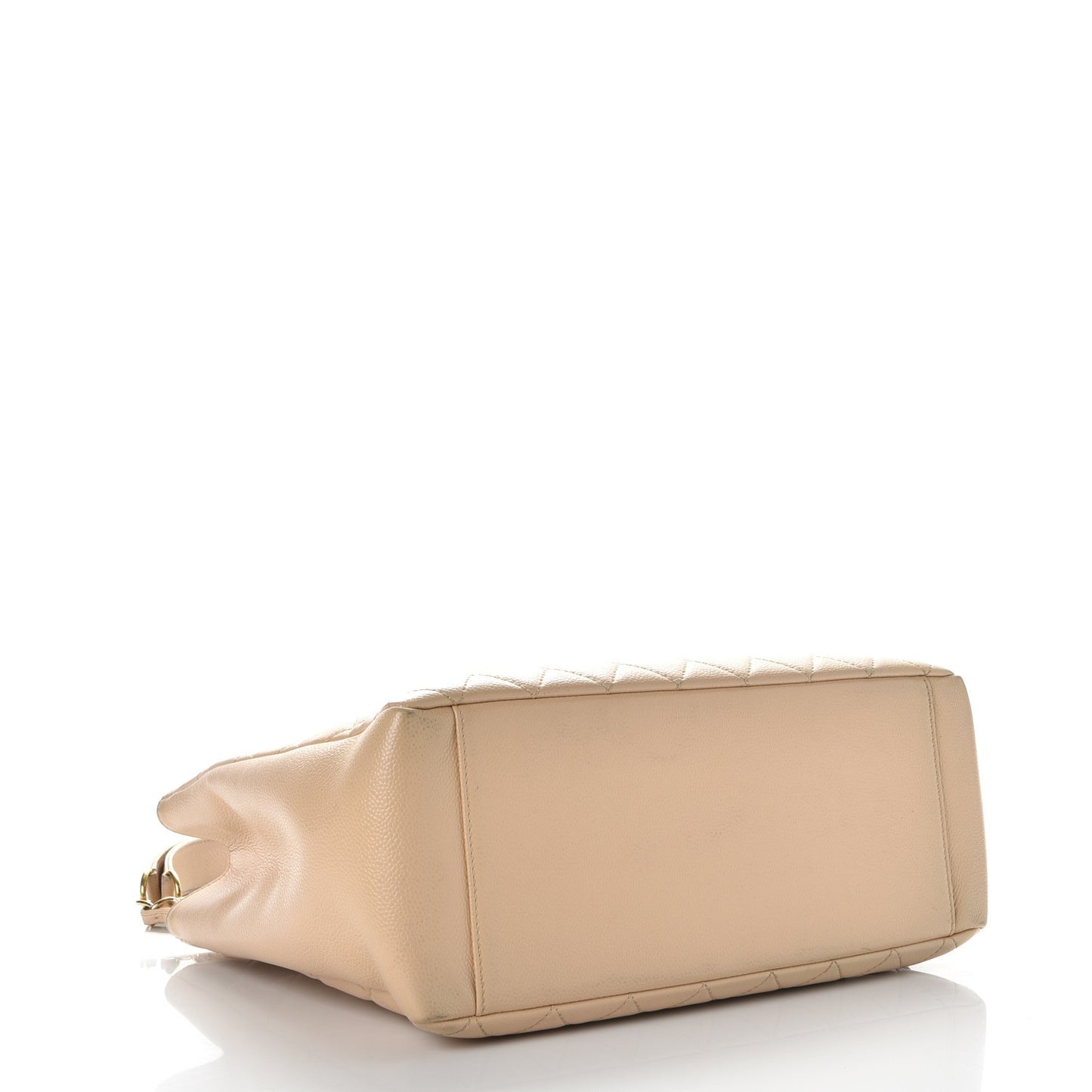 Caviar Quilted Grand Shopping Tote GST Beige Clair