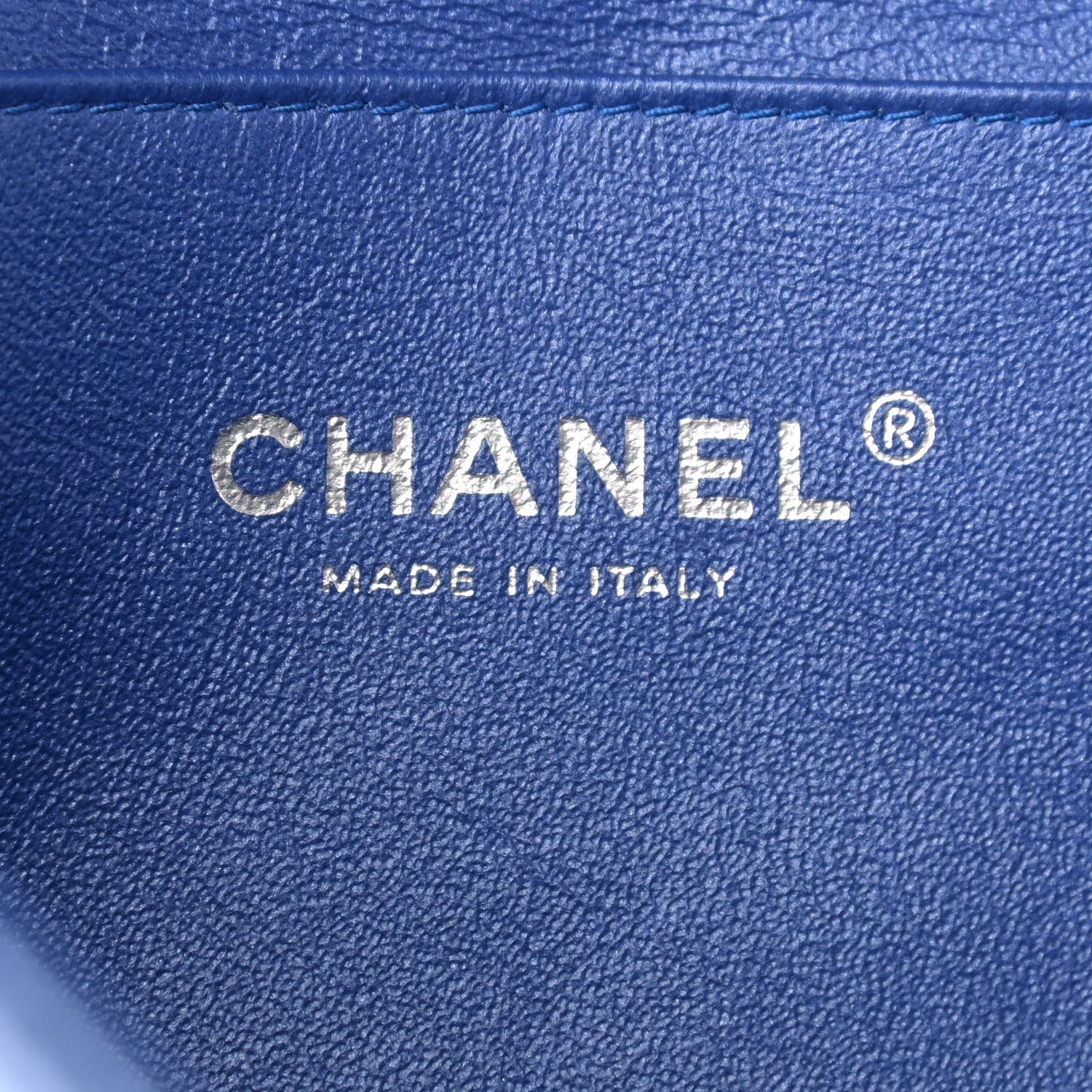 Chanel Patent Quilted Clutch with Chain Flap Blue Roi 5 of 8