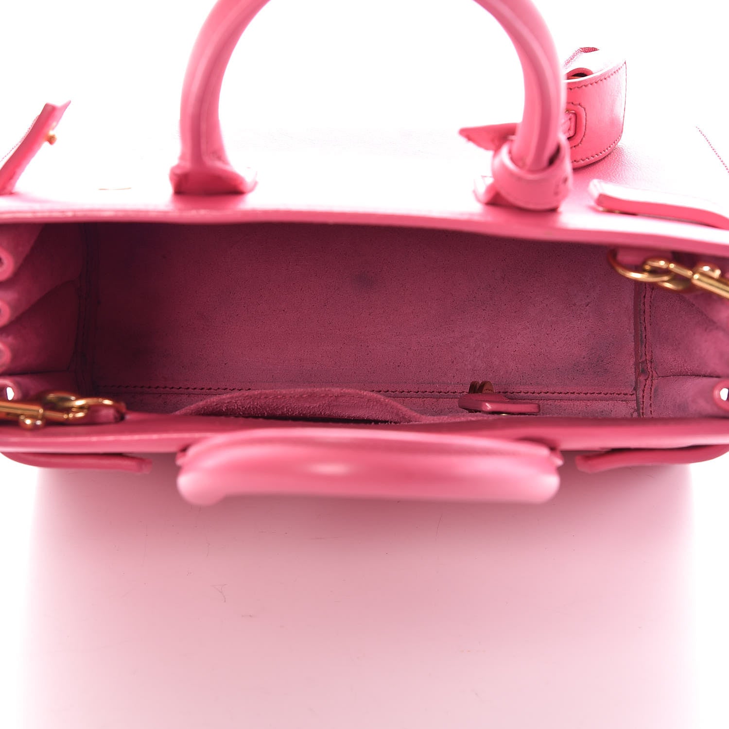 Saint Laurent Calfskin Nano Sac De Jour Lipstick Fuchsia 5 of 24