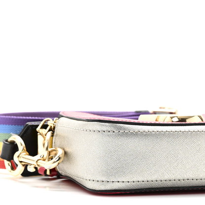Marc Jacobs Saffiano Rainbow Strap Color Block Small Snapshot Camera Bag Pink Multicolor 8 of 9