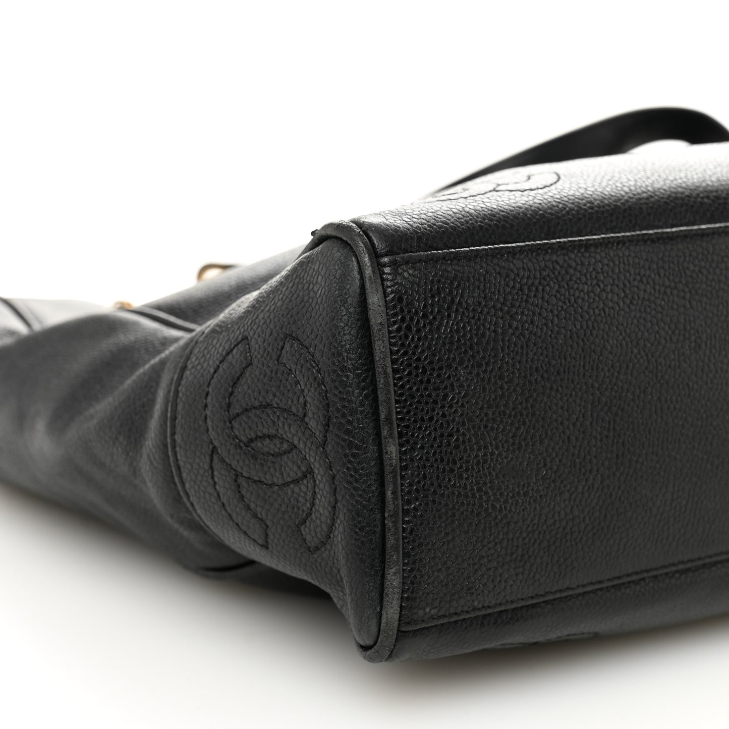 Caviar Triple CC Shoulder Bag Black