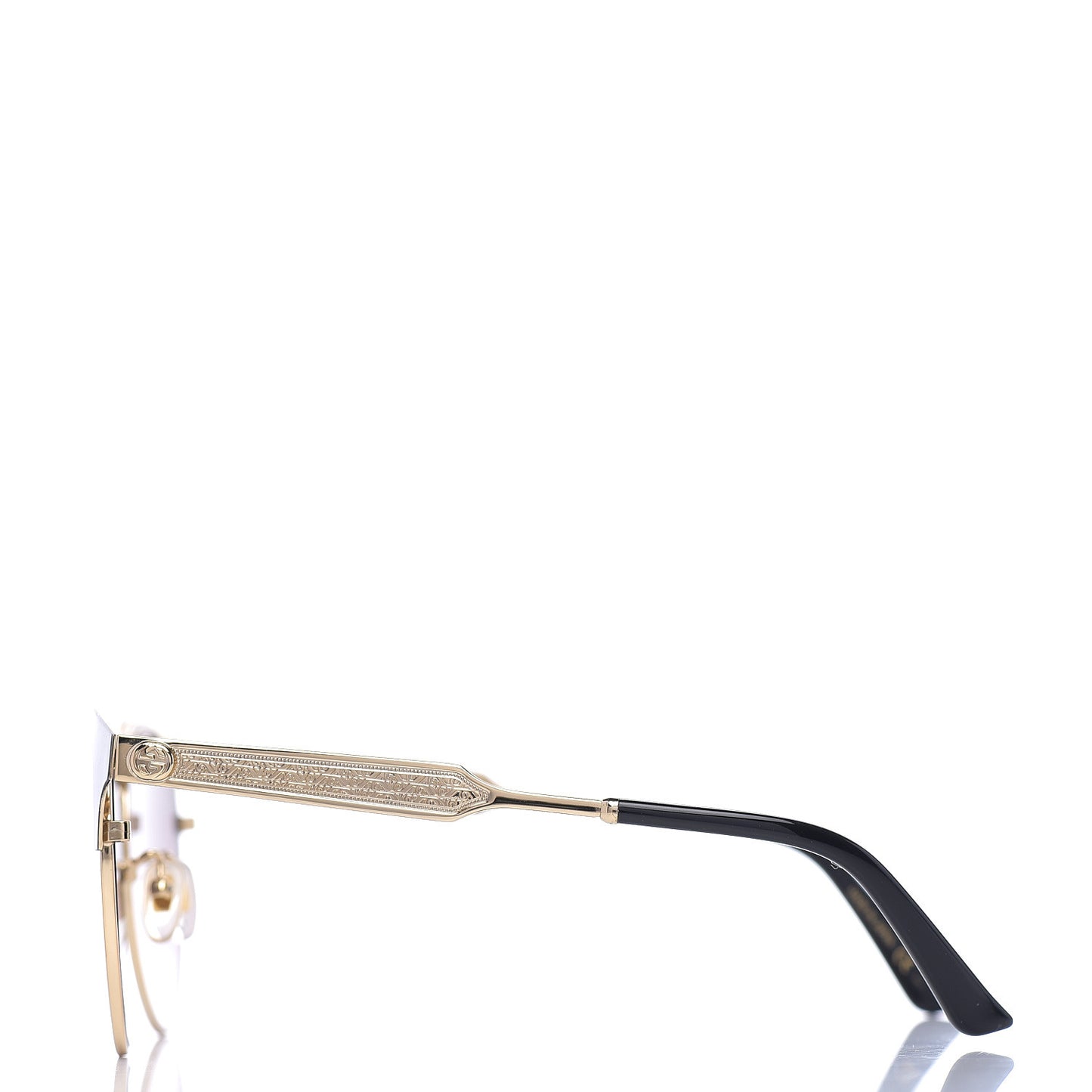 Round Metal GG0075SK Sunglasses Gold