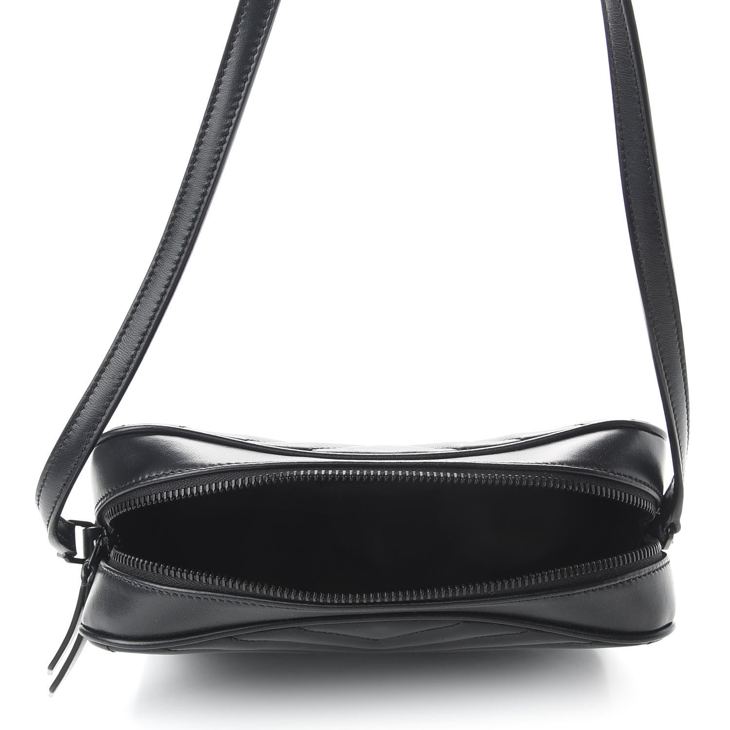 Saint Laurent Calfskin Matelasse Monogram Lou Camera Bag Black 5 of 9