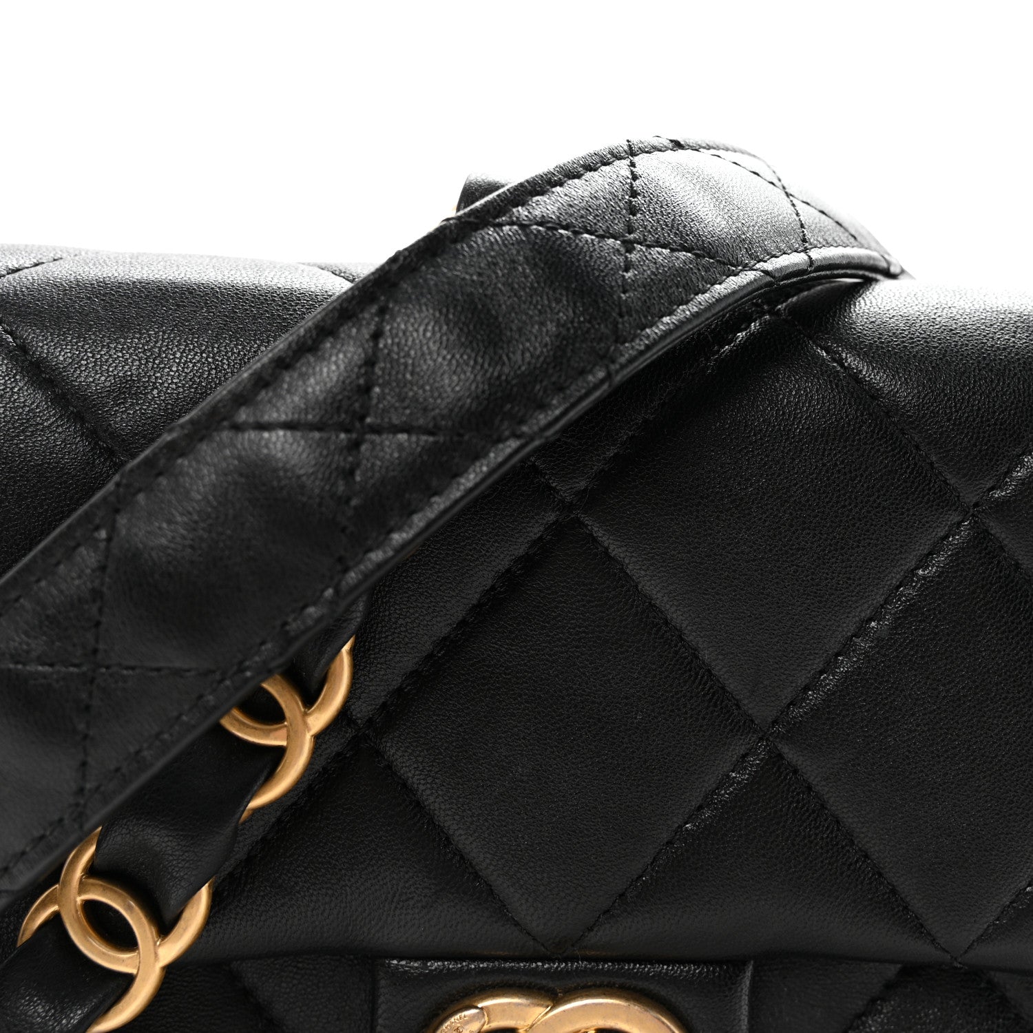 Chanel Lambskin Quilted Small CC Links Flap Black 8 of 11