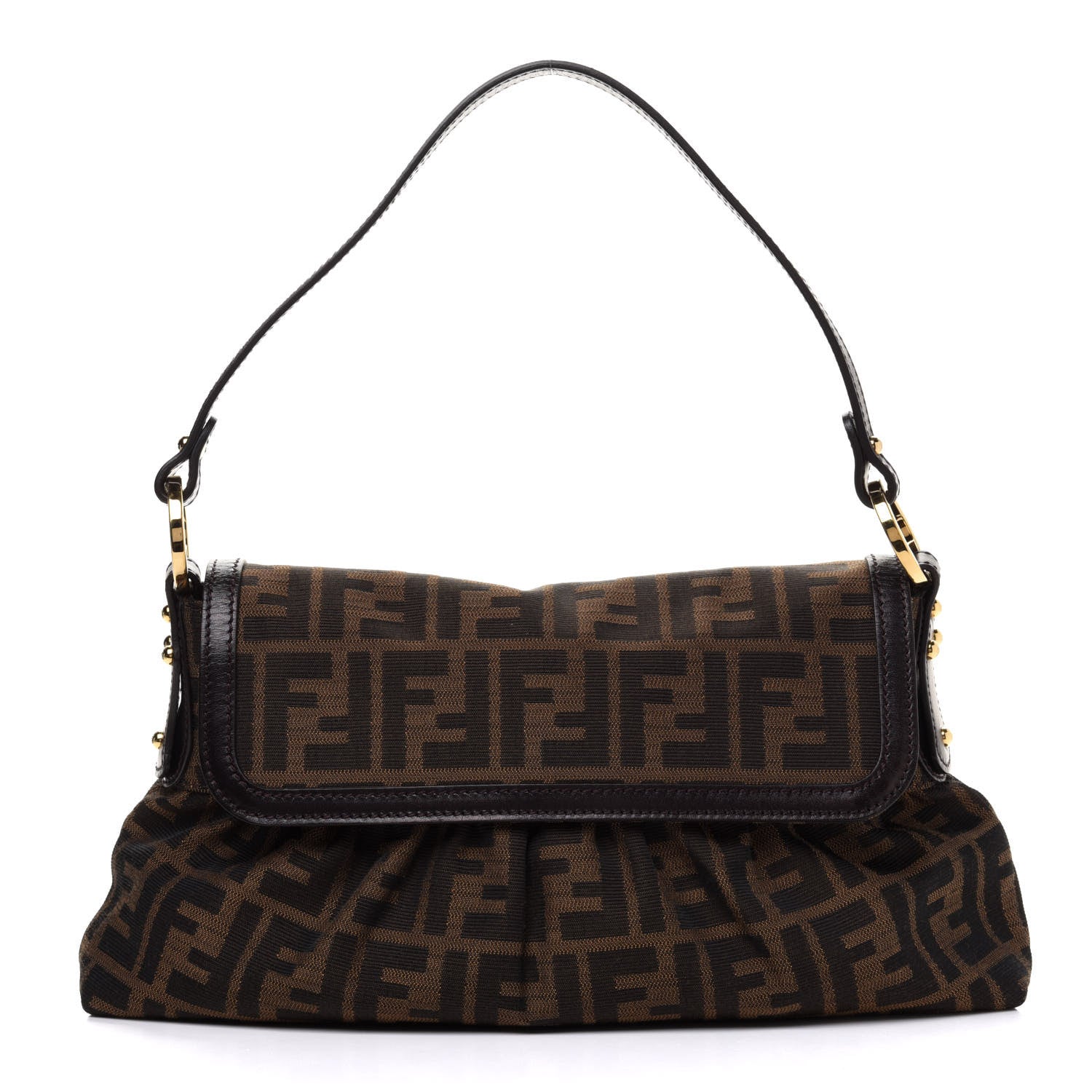Fendi Zucca Small Chef Shoulder Bag Tobacco 1 of 15
