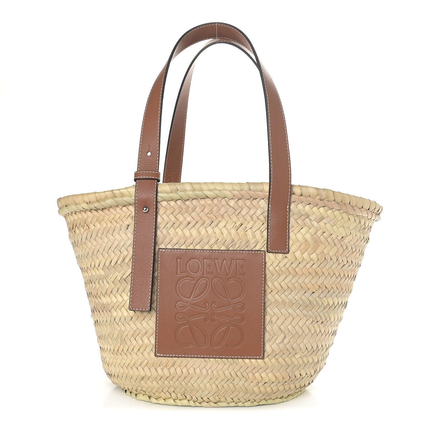 Raffia Basket Tote Bag Natural Tan