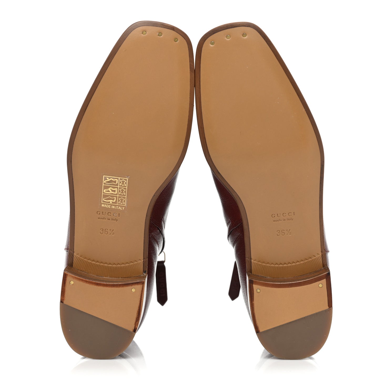 Goatskin Hills Logo Ankle Boots 36.5 Burgundy Beige