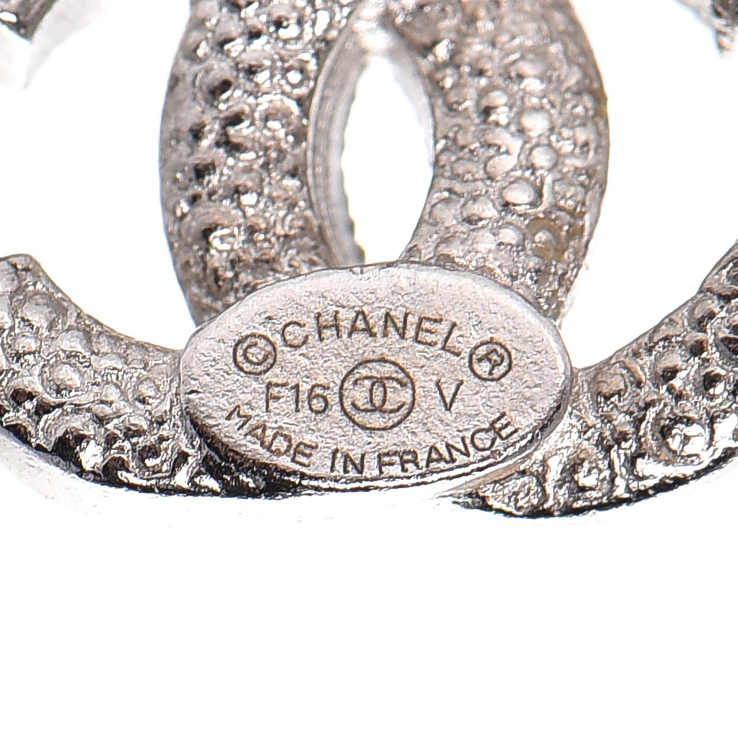 Chanel Crystal Mini CC Earrings Silver 5 of 6