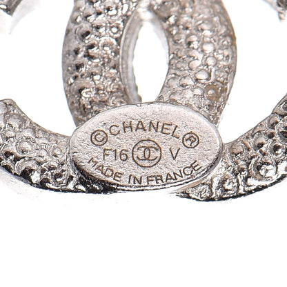 Chanel Crystal Mini CC Earrings Silver 5 of 6