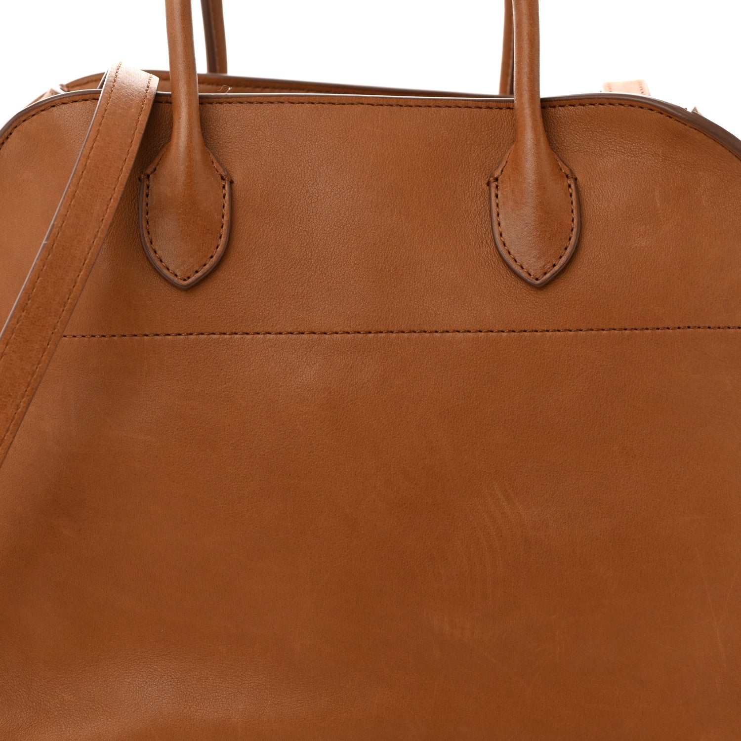 The Row Polished Saddle Calfskin Soft Margaux 12 Cuir 7 of 9