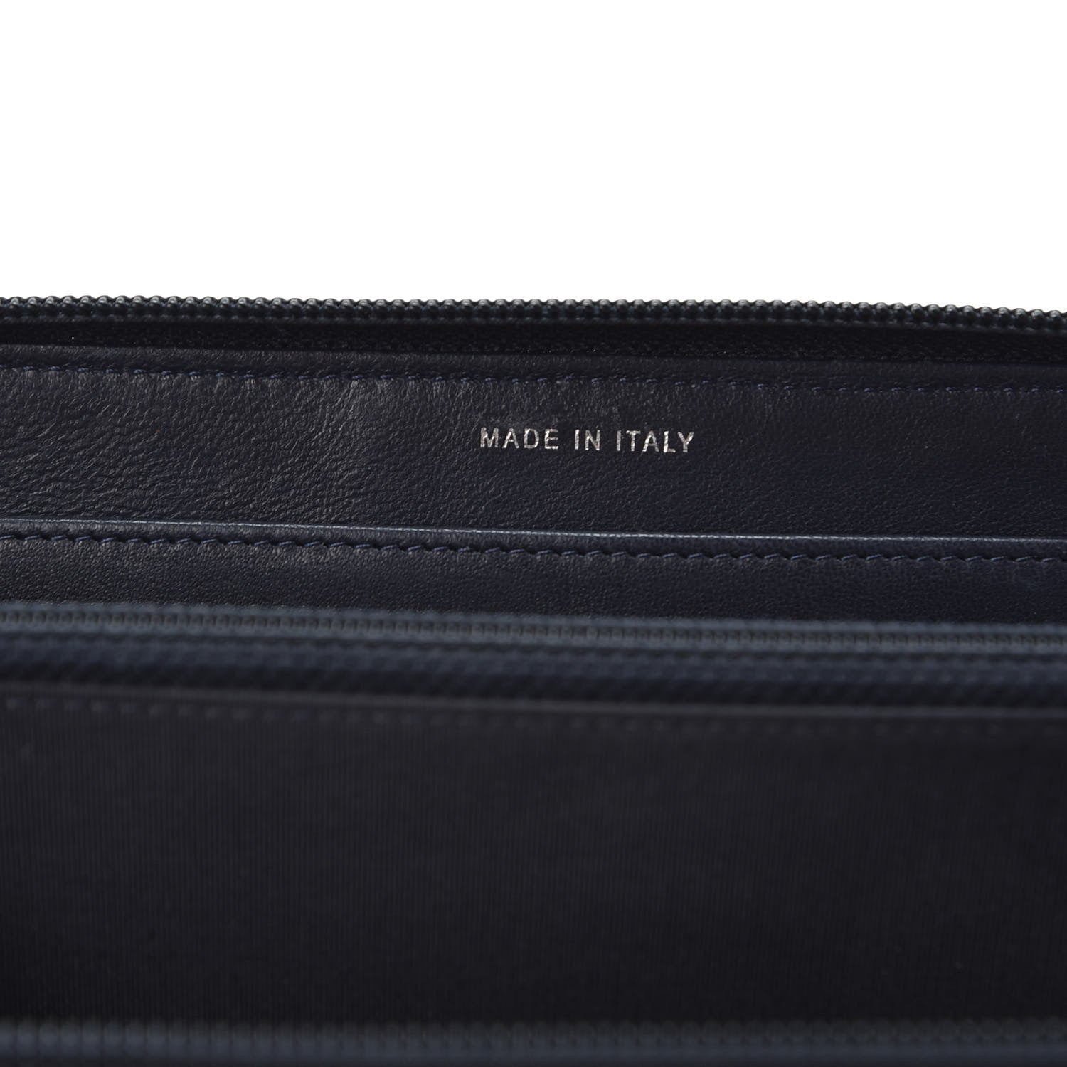 Chanel Lambskin Quilted Boy Zip Around Wallet Navy 8 of 10