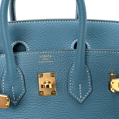 Hermes Togo Birkin 25 New Blue Jean 6 of 11