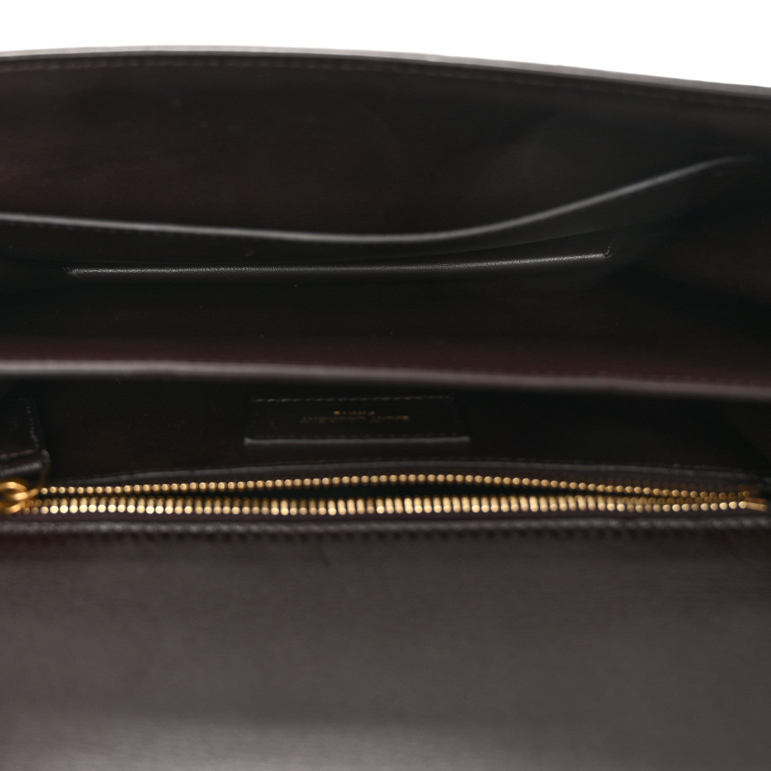 Saint Laurent Shiny Crocodile Embossed Calfskin Le Maillon Satchel Coffee 5 of 10