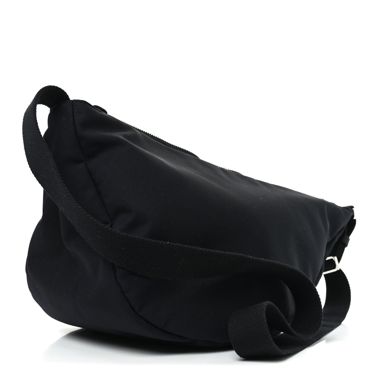 Nylon Slouchy Banana Two Bag Black